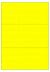 Fluor geel A4 etiket / Laservel 210x99mm - 3 per vel permanent (doos à 200 vel)