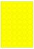 Fluor geel A4 etiket / Laservel Ø32mm-rond - 48 per vel permanent (doos à 200 vel)