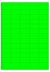 Fluor groen A4 etiket / Laservel 38,1x21,2mm - 65 per vel permanent (doos à 200 vel)