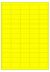Fluor geel A4 etiket / Laservel 38,1x21,2mm - 65 per vel permanent (doos à 200 vel)