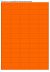Fluor oranje A4 etiket / Laservel 38,1x21,2mm - 65 per vel permanent (doos à 200 vel)