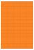Oranje A4 etiket / Laservel 38,1x21,2mm - 65 per vel permanent (doos à 200 vel)