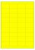 Fluor geel A4 etiket / Laservel 48,3x29,7mm - 36 per vel permanent (doos à 200 vel)