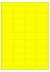Fluor geel A4 etiket / Laservel 48,3x29,7mm - 36 per vel permanent (doos à 200 vel)