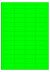 Fluor groen A4 etiket / Laservel 48x20mm - 56 per vel permanent (doos à 200 vel)