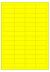 Fluor geel A4 etiket / Laservel 48x20mm - 56 per vel permanent (doos à 200 vel)