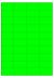 Fluor groen A4 etiket / Laservel 52,5x29,7mm - 40 per vel permanent (doos à 200 vel)