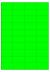 Fluor groen A4 etiket / Laservel 52,5x29,7mm - 40 per vel permanent (doos à 200 vel)
