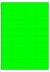 Fluor groen A4 etiket / Laservel 52,5x35mm - 32 per vel permanent (doos à 200 vel)