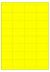 Fluor geel A4 etiket / Laservel 52,5x35mm - 32 per vel permanent (doos à 200 vel)