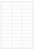 Polyester A4 etiket / Laservel Transparant mat - 63,5x22mm - 39 per vel - permanent (doos à 200 vel)