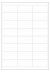Polyester A4 etiket / Laservel Transparant mat - 63,5x33,9mm - 24 per vel - permanent (doos à 200 vel)