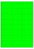 Fluor groen A4 etiket / Laservel 63,5x33,9mm - 24 per vel permanent (doos à 200 vel)
