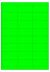 Fluor groen A4 etiket / Laservel 63,5x33,9mm - 24 per vel permanent (doos à 200 vel)