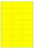 Fluor geel A4 etiket / Laservel 63,5x33,9mm - 24 per vel permanent (doos à 200 vel)