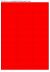 Fluor rood A4 etiket / Laservel 63,5x33,9mm - 24 per vel permanent (doos à 200 vel)