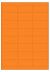 Oranje A4 etiket / Laservel 63,5x33,9mm - 24 per vel permanent (doos à 200 vel)