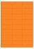 Oranje A4 etiket / Laservel 63,5x33,9mm - 24 per vel permanent (doos à 200 vel)
