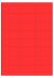 Rood A4 etiket / Laservel 63,5x33,9mm - 24 per vel permanent (doos à 200 vel)