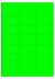 Fluor groen A4 etiket / Laservel 63,5x38,1mm - 21 per vel permanent (doos à 200 vel)