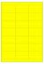 Fluor geel A4 etiket / Laservel 63,5x38,1mm - 21 per vel permanent (doos à 200 vel)