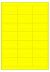 Fluor geel A4 etiket / Laservel 63,5x38,1mm - 21 per vel permanent (doos à 200 vel)