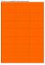 Fluor oranje A4 etiket / Laservel 63,5x38,1mm - 21 per vel permanent (doos à 200 vel)