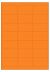 Oranje A4 etiket / Laservel 63,5x38,1mm - 21 per vel permanent (doos à 200 vel)
