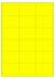 Fluor geel A4 etiket / Laservel 63,5x46,6mm - 18 per vel permanent (doos à 200 vel)