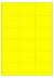 Fluor geel A4 etiket / Laservel 63,5x46,6mm - 18 per vel permanent (doos à 200 vel)
