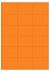 Oranje A4 etiket / Laservel 63,5x46,6mm - 18 per vel permanent (doos à 200 vel)