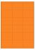 Oranje A4 etiket / Laservel 63,5x46,6mm - 18 per vel permanent (doos à 200 vel)