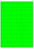 Fluor groen A4 etiket / Laservel 70x25,4mm - 33 per vel permanent (doos à 200 vel)