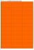Fluor oranje A4 etiket / Laservel 70x25,4mm - 33 per vel permanent (doos à 200 vel)