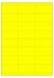 Fluor geel A4 etiket / Laservel 70x35mm - 24 per vel permanent (doos à 200 vel)