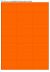 Fluor oranje A4 etiket / Laservel 70x35mm - 24 per vel permanent (doos à 200 vel)