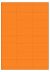 Oranje A4 etiket / Laservel -- 70x35mm -- 24 per vel permanent (doos à 200 vel)
