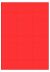 Rood A4 etiket / Laservel -- 70x35mm -- 24 per vel permanent (doos à 200 vel)