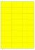 Fluor geel A4 etiket / Laservel 70x37,1mm - 24 per vel permanent (doos à 200 vel)