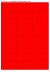 Fluor rood A4 etiket / Laservel 70x37,1mm - 24 per vel permanent (doos à 200 vel)