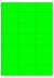 Fluor groen A4 etiket / Laservel 70x42,4mm - 21 per vel permanent (doos à 200 vel)