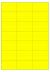 Fluor geel A4 etiket / Laservel 70x42,4mm - 21 per vel permanent (doos à 200 vel)