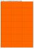 Fluor oranje A4 etiket / Laservel 70x42,4mm - 21 per vel permanent (doos à 200 vel)