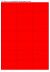 Fluor rood A4 etiket / Laservel 70x42,4mm - 21 per vel permanent (doos à 200 vel)