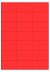 Rood A4 etiket / Laservel 70x42,4mm - 21 per vel permanent (doos à 200 vel)