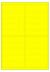 Fluor geel A4 etiket / Laservel 99,1x139mm - 4 per vel permanent (doos à 200 vel)