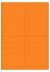 Oranje A4 etiket / Laservel 99,1x139mm - 4 per vel permanent (doos à 200 vel)
