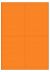 Oranje A4 etiket / Laservel 99,1x139mm - 4 per vel permanent (doos à 200 vel)