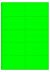 Fluor groen A4 etiket / Laservel 99,1x56,8mm - 10 per vel permanent (doos à 200 vel)