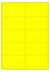 Fluor geel A4 etiket / Laservel 99,1x56,8mm - 10 per vel permanent (doos à 200 vel)